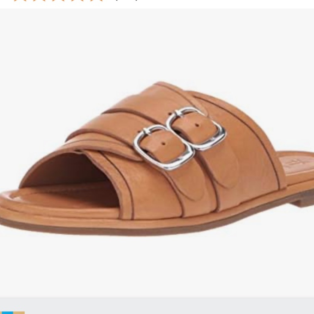 Frye Women’s Tait Moto Slide Tan Sandal Size 6.5